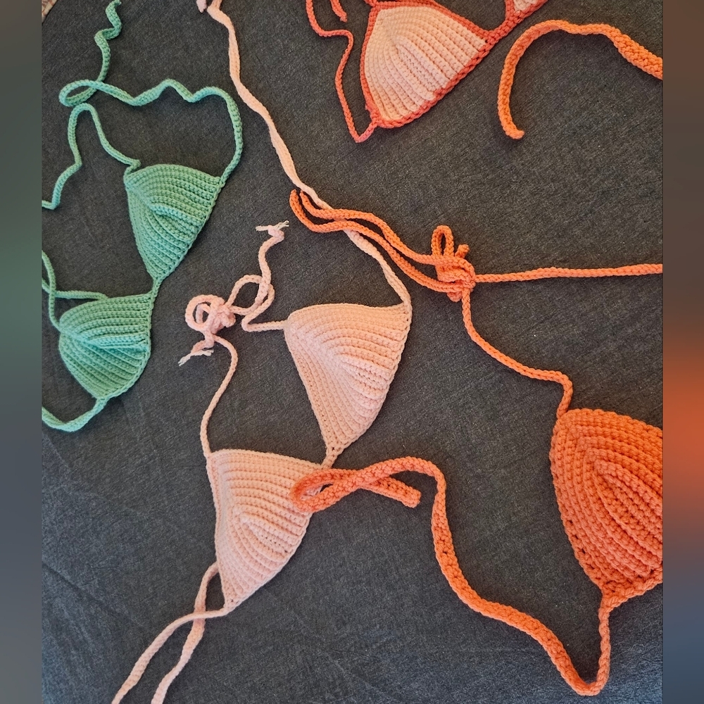 bundle of 4 handmade sunbathing tops
